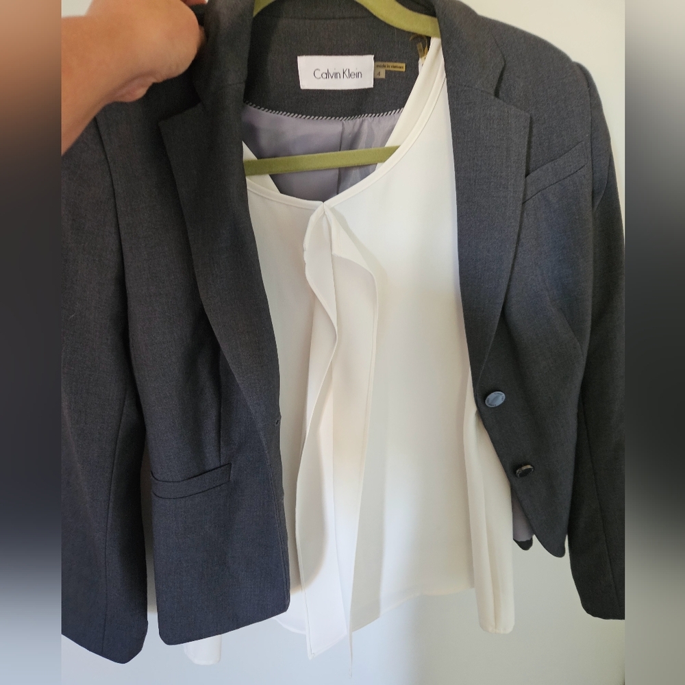 Calvin Klein womens blazer, classic pant and top